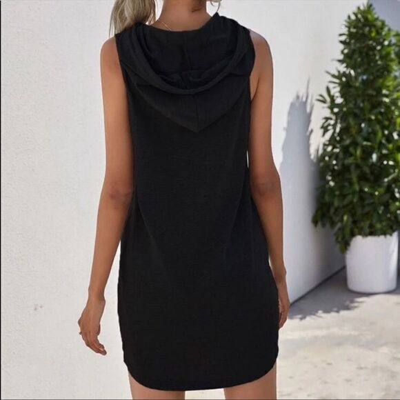 🎉HP🎉New Casual Hoodie Sleeveless Mini Dress - Picture 3 of 14